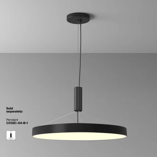 Светильник потолочный LED Zon C032CL-90W3K-RD-B Maytoni белый 1 лампа, основание чёрное в стиле современный  фото 3