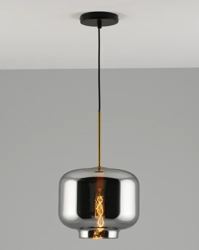 Светильник подвесной Teen V2132-P Moderli чёрный 1 лампа, основание чёрное в стиле современный лофт  фото 4