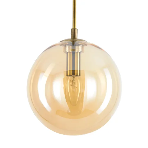 Светильник подвесной Томми CL102623 Citilux янтарный 1 лампа, основание бронзовое в стиле современный шар фото 5
