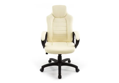 Компьютерное кресло Kadis кремовое 1727 Woodville, кремовый/искусственная кожа, ножки/пластик/чёрный, размеры - *1220***620*750 фото 3