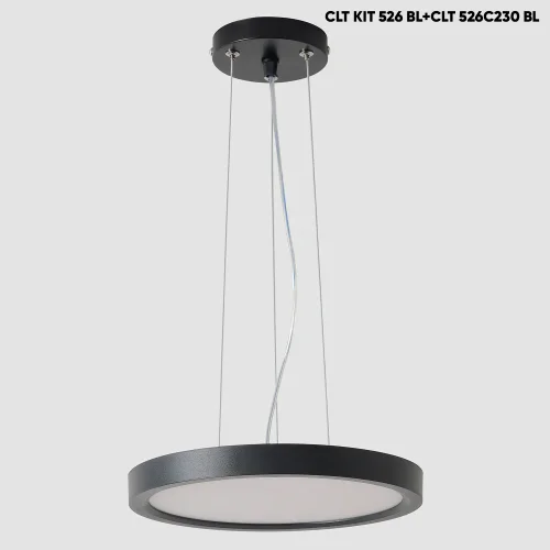 Светильник потолочный/подвесной LED CLT 526C230 BL Crystal Lux чёрный на 1 лампу, основание чёрное в стиле современный фото 4