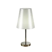 Настольная лампа Bellino SLE105904-01 Evoluce белая 1 лампа, основание никель металл в стиле современный 