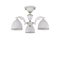 Люстра потолочная PL 9601/3 Reccagni Angelo белая на 3 лампы, основание белое в стиле классический 