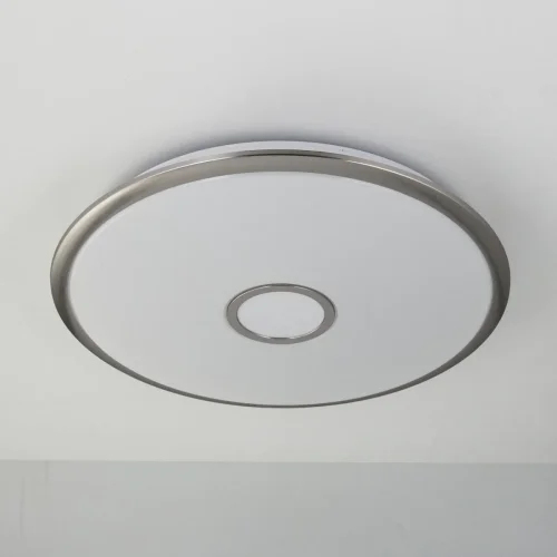 Люстра потолочная LED с пультом Старлайт Смарт CL703A81G Citilux белая на 1 лампа, основание хром в стиле современный хай-тек с пультом яндекс алиса голосовое управление фото 5
