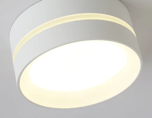 Светильник накладной TN5388 Ambrella light белый 1 лампа, основание белое в стиле современный круглый фото 6
