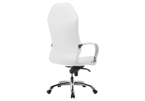 Компьютерное кресло Damian white / satin chrome 15429 Woodville, белый/экокожа, ножки/металл/хром, размеры - *1330***650* фото 4