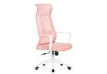 Компьютерное кресло Tilda pink / white 15629 Woodville, розовый/сетка, ножки/пластик/белый, размеры - *1250***650*600
