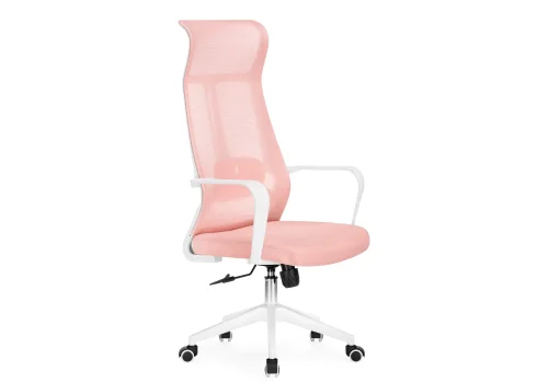 Компьютерное кресло Tilda pink / white 15629 Woodville, розовый/сетка, ножки/пластик/белый, размеры - *1250***650*600