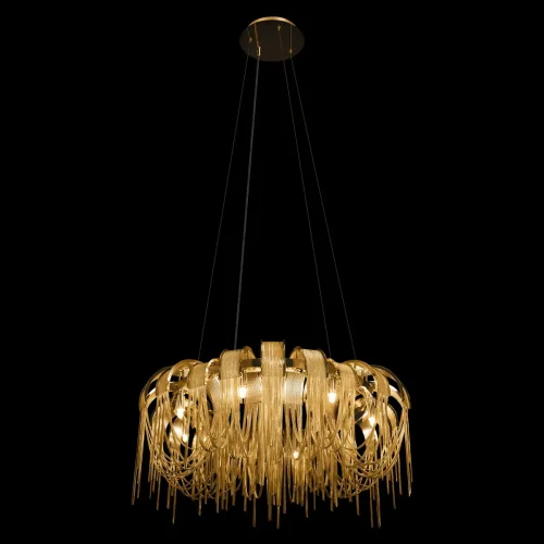 Люстра подвесная Volver 10404/800 GD LOFT IT золотая на 8 ламп, основание золотое в стиле арт-деко цепочки фото 4
