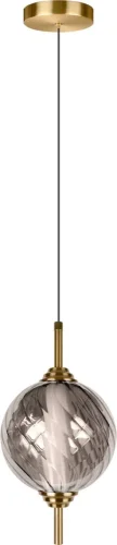 Светильник подвесной LED Helix 10421/B Smoke LOFT IT дымчатый на 1 лампу, основание бронзовое в стиле современный 