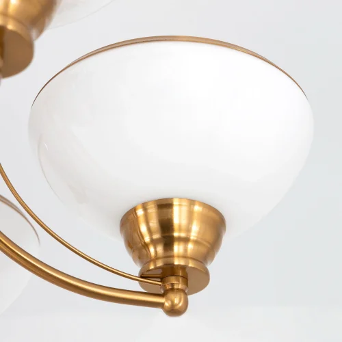 Люстра Краков потолочная CL401153 Citilux белая на 5 ламп, основание жёлтое бронзовое в стиле современный фото 5