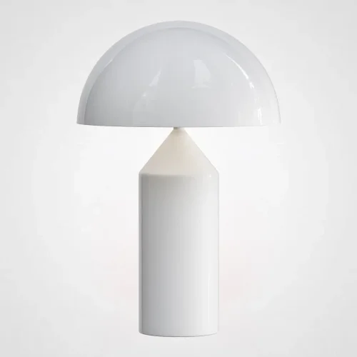 Настольная лампа Atollo Table Lamp white H50 184497-22 ImperiumLoft белая на 1 лампу, основание белое металл в стиле современный американский 