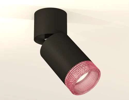 Светильник накладной Techno Spot XM XM6313062 Ambrella light чёрный розовый 1 лампа, основание чёрное в стиле хай-тек современный круглый фото 2