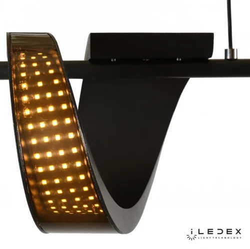 Светильник подвесной LED Fomo X154448 BK iLedex чёрный 1 лампа, основание чёрное в стиле хай-тек современный  фото 3