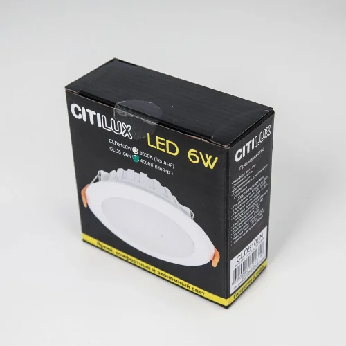 Светильник точечный LED Кинто CLD5106N Citilux белый 1 лампа, основание белое в стиле современный  фото 2