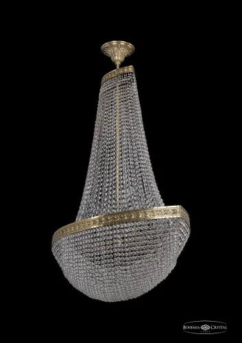 Люстра потолочная хрустальная 19323/H2/100IV Pa Bohemia Ivele Crystal прозрачная на 18 ламп, основание латунь в стиле классический sp фото 2