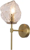 Бра Begard OML-68001-01 Omnilux прозрачный на 1 лампу, основание античное бронза в стиле современный 