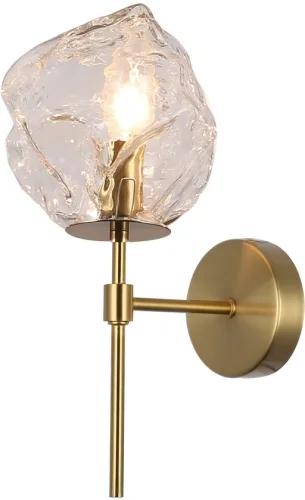 Бра Begard OML-68001-01 Omnilux прозрачный на 1 лампу, основание античное бронза в стиле современный 