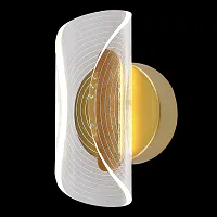 Бра LED LAMPS 81110/1W Natali Kovaltseva белый 1 лампа, основание золотое в стиле современный хай-тек 