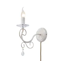 Бра в розетку V1301/1A Vitaluce без плафона на 1 лампу, основание белое в стиле классический 