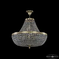 Люстра подвесная 19111/H1/55IV G C1 Bohemia Ivele Crystal прозрачная на 12 ламп, основание золотое в стиле классика sp
