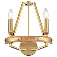 Бра Brenda WE586.02.501 Wertmark без плафона на 2 лампы, основание бронзовое бежевое в стиле кантри классический Бра Brenda WE586.02.501 Wertmark без плафона на 2 лампы, основание бронзовое бежевое в стиле кантри классический