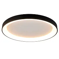 Люстра потолочная LED с пультом Niseko 8639 Mantra чёрная на 1 лампа, основание чёрное в стиле хай-тек современный с пультом