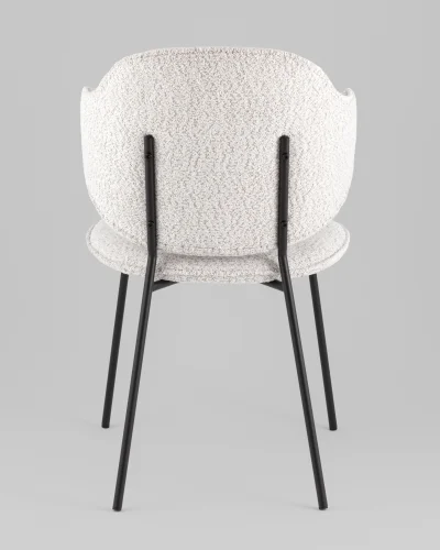 Стул Bellamy, букле светло-серый УТ000040260 Stool Group, серый/букле, ножки/металл/чёрный, размеры - *820**** фото 5