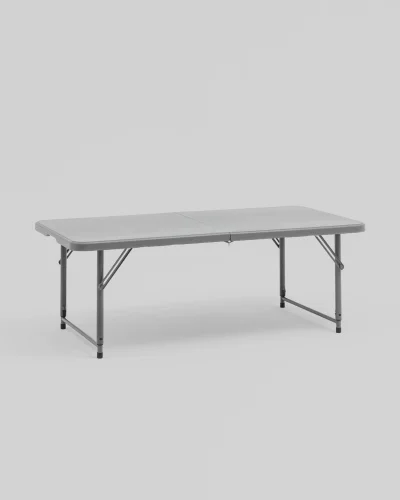Стол складной 122*61*74см с регулировкой высоты - чемодан, серый УТ000040164 Stool Group столешница серая из пластик