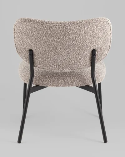 Кресло лаунж Jamie, серый УТ000039356 Stool Group, серый/букле, ножки//чёрный, размеры - ****570*680мм фото 5