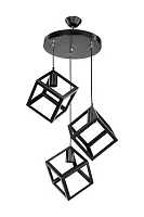 Светильник подвесной Cherilyn TL1604H-03BK Toplight чёрный на 3 лампы, основание чёрное в стиле лофт каскад