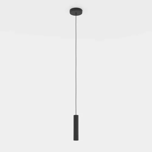 Светильник подвесной LED Almudaina 900926 Eglo чёрный 1 лампа, основание чёрное в стиле минимализм трубочки