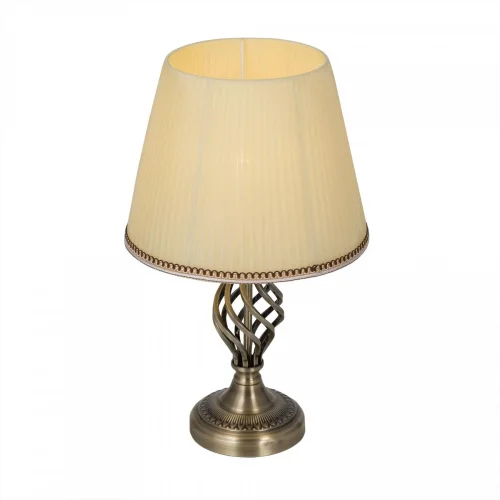 Настольная лампа Вена CL402833 Citilux бежевая 1 лампа, основание бронзовое металл в стиле классический 