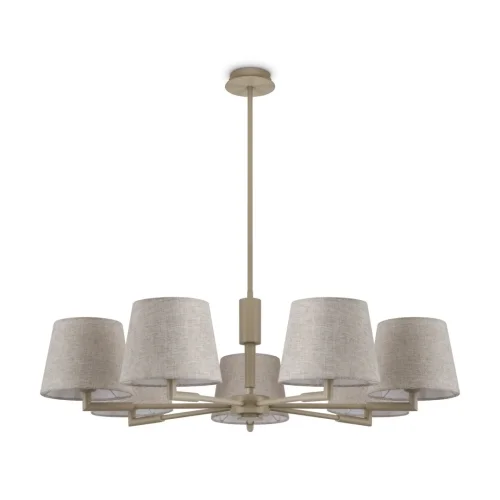 Люстра на штанге Butler FR2057PL-07BG Freya бежевая на 7 ламп, основание бежевое в стиле классический американский кантри фото 2