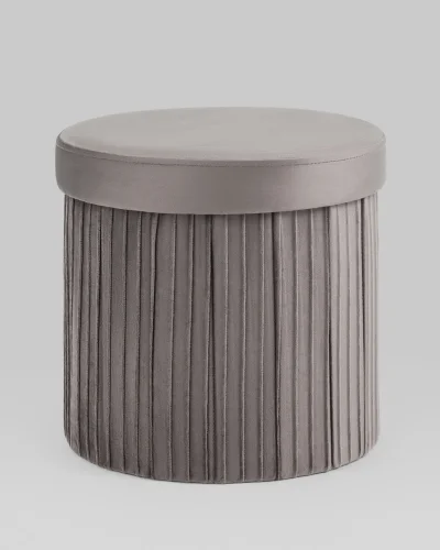 Пуф складной с ящиком Store Round, антрацитовый УТ000038967 Stool Group на 1 , основание в стиле современный 
