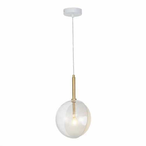 Светильник подвесной Foligno SL1183.503.01 ST-Luce белый 1 лампа, основание белое в стиле современный шар фото 3