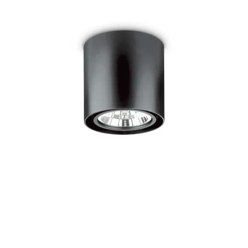 Светильник накладной MOOD PL1 D15 ROUND NERO Ideal Lux чёрный 1 лампа, основание чёрное в стиле современный круглый