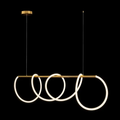 Светильник подвесной LED Thread 10388P/B Brass LOFT IT белый на 1 лампу, основание бронзовое в стиле хай-тек современный минимализм линейный гибкий неон фото 5