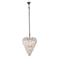 Люстра подвесная V5844-7/10 Vitaluce прозрачная на 10 ламп, основание бронзовое в стиле современный классический 