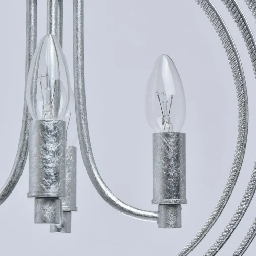 Люстра подвесная Джестер 104012604 Chiaro без плафона серебряная на 4 лампы, основание серебряное в стиле модерн  фото 5
