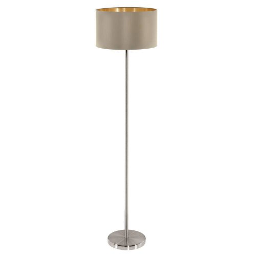 Торшер Maserlo 95171 Eglo  коричневый серый 1 лампа, основание матовое никель в стиле современный

