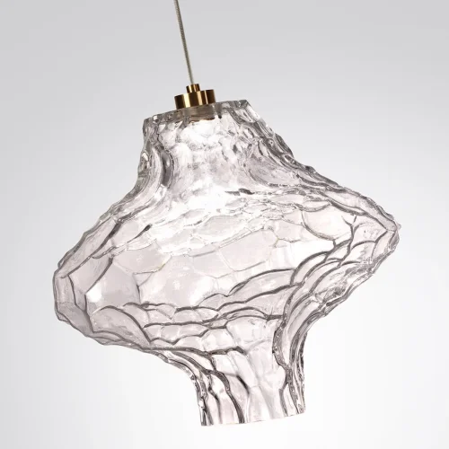 Светильник подвесной LED Ordi 5107/3LA Odeon Light прозрачный на 1 лампу, основание античное бронза в стиле арт-деко современный фото 5