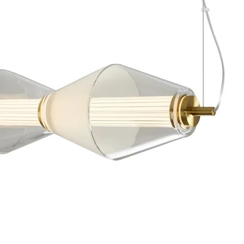 Светильник подвесной LED Plum FR6137PL-L21BT Freya белый прозрачный 1 лампа, основание латунь в стиле современный арт-деко  фото 3
