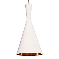 Светильник подвесной Foggi LDP 7712-A WT Lumina Deco золотой белый 1 лампа, основание белое в стиле лофт современный 