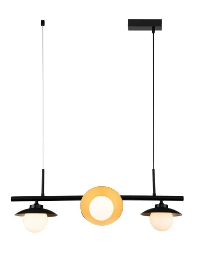 Светильник подвесной Corazza V000281 Indigo белый 4 лампы, основание чёрное в стиле лофт шар фото 4
