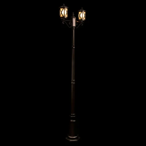 Парковый светильник Ravenna 100016/2200 LOFT IT уличный IP55 чёрный на 2 лампы, плафон белый в стиле классический кантри замковый E27 фото 6