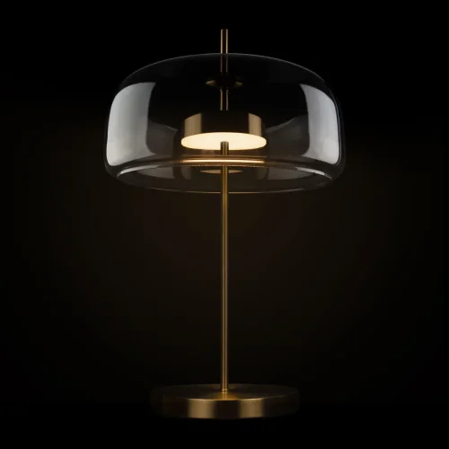 Настольная лампа LED Dauphin 10041T/B LOFT IT чёрная серая 1 лампа, основание бронзовое металл в стиле современный  фото 2