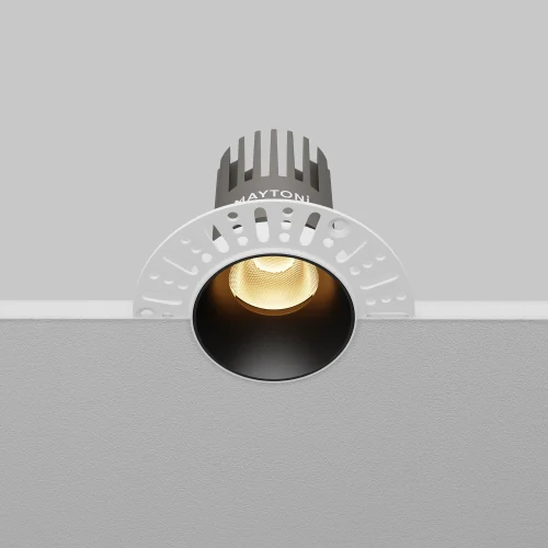 Светильник точечный LED Dip DL124-10W-2.7K-TRS-B Maytoni чёрный на 1 лампу, основание чёрное в стиле современный хай-тек круглый для затирки фото 6
