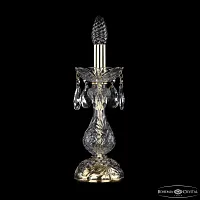 Настольная лампа 1413L/1-31 G Bohemia Ivele Crystal без плафона 1 лампа, основание золотое прозрачное стекло хрусталь металл в стиле классический sp