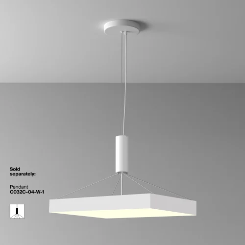 Светильник потолочный LED Zon C032CL-90W3K-SQ-W Maytoni белый на 1 лампу, основание белое в стиле современный фото 3